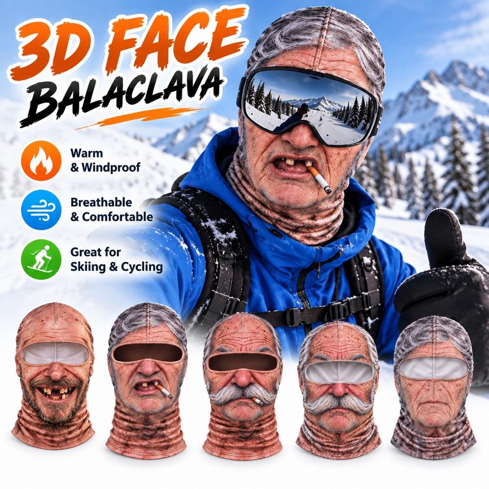 Old Man Ski Mask Funny Realist - 3D Printing Mask review and price