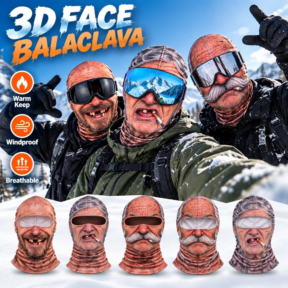 Old Man Ski Mask Funny Realist - 3D Printing Mask review and price